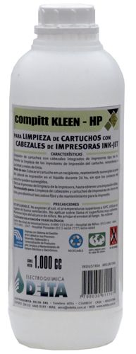 LIMPIA CABEZAL HP DELTA COMPITT KLEEN 1-LITRO