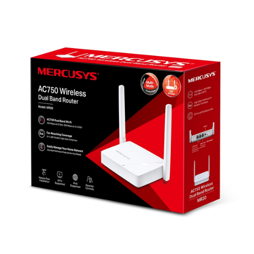 ROUTER WIFI MERCUSYS MR20 AC750 DUAL BAND 2 ANT