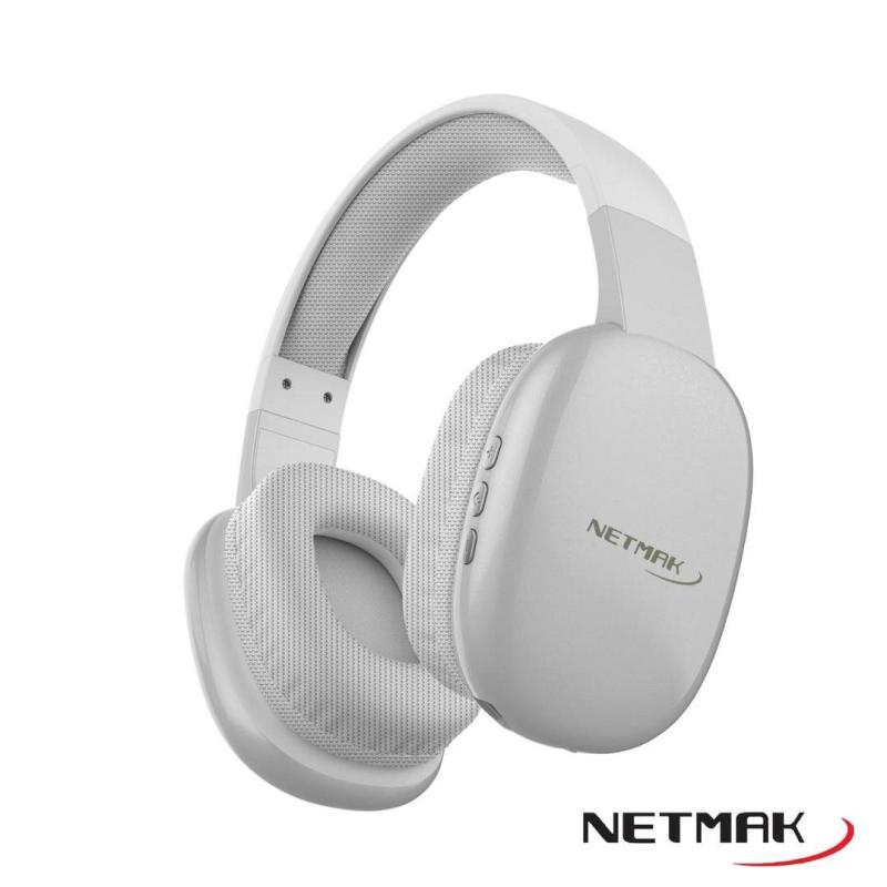 AURICULAR BLUETOOTH/CABLE NETMAK BLANCO NM-VOLT-W
