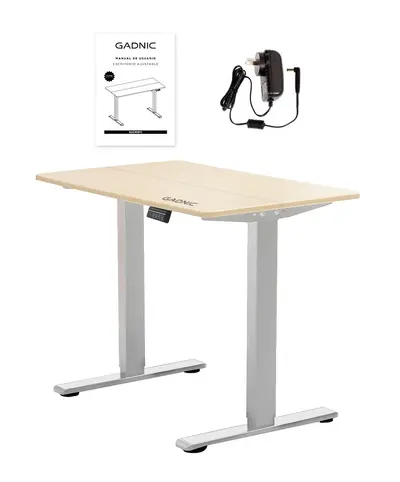 ESCRITORIO SIN ARMADO REGULABLE BLANCO ESCRI011 GADNIC 120X60X1.8