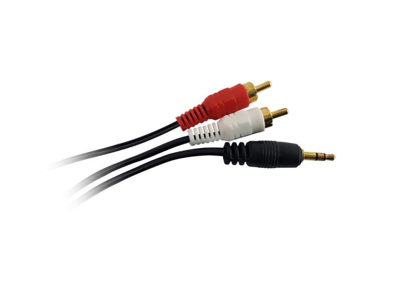 CABLE AUDIO PLUG 3.5 STEREO A 2 RCA 1.8M NSCAU35