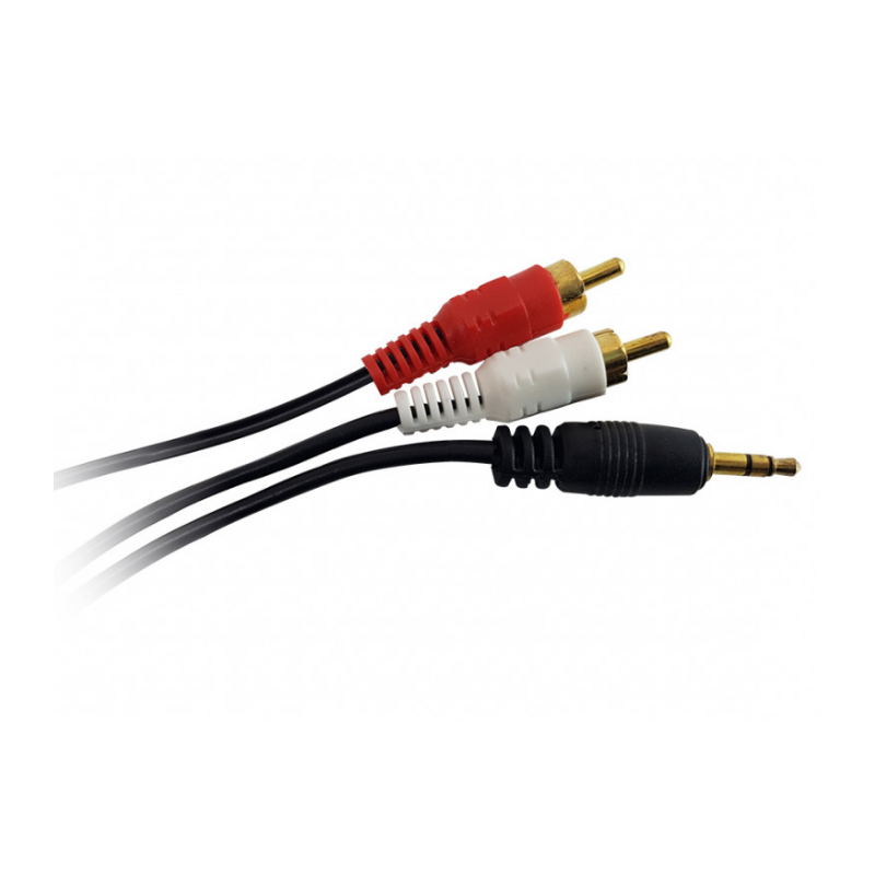 CABLE AUDIO PLUG 3.5 STEREO A 2 RCA 5M NSCAU355