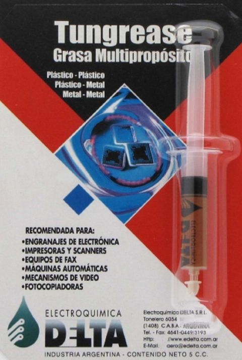 LUBRICANTE TUNGREASE GRASA MULTIPROPOSITO JERINGA 5CC DELTA G-36