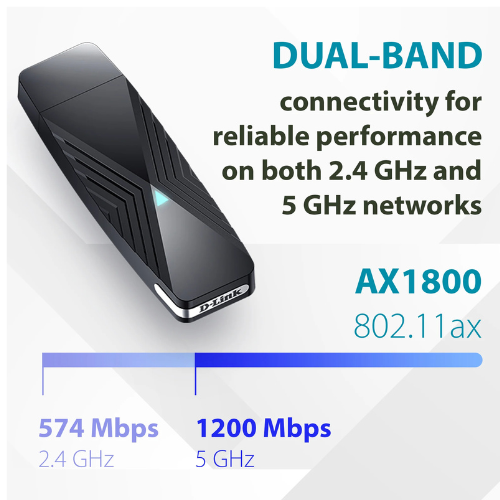 RED USB WIFI D-LINK DWA-X1850 AX1800 DUAL BAND MIMO OFDMA