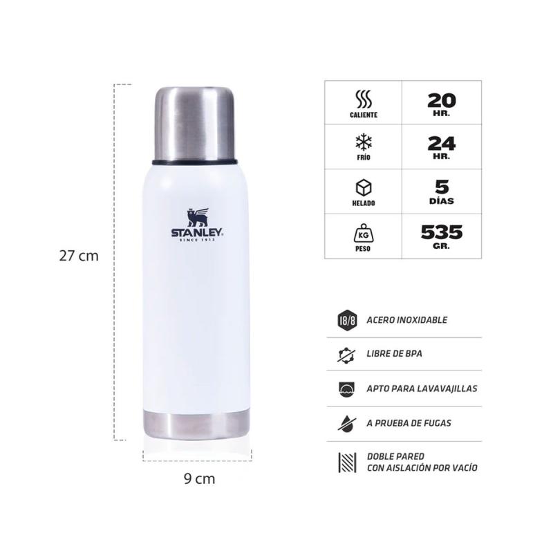 TERMO ADVENTURE STANLEY 739ML POLAR PICO CEBADOR