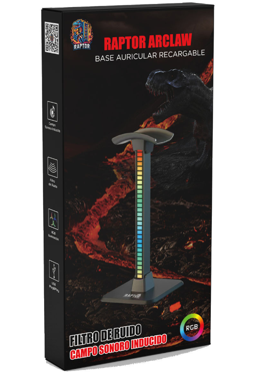 SOPORTE AURICULAR GAMER ARCLAW RAPTOR