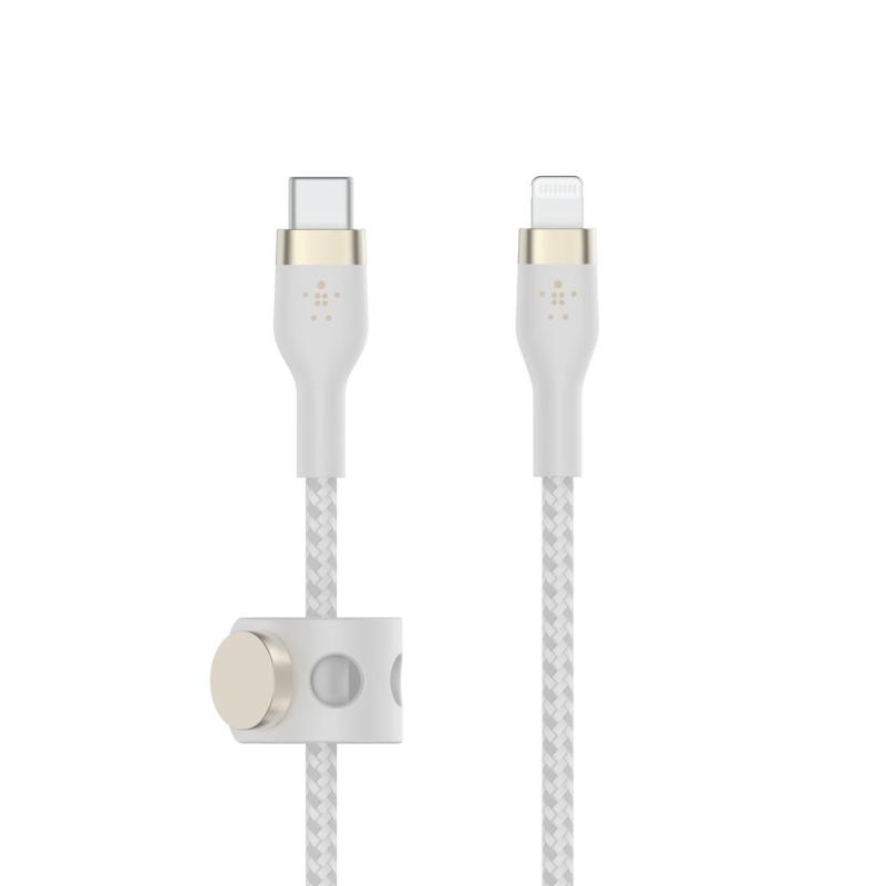 CABLE TIPO C A IPHONE LIGHTNING BELKIN PRO FLEX 2M CAA011BT2MWH MFI BLANCO