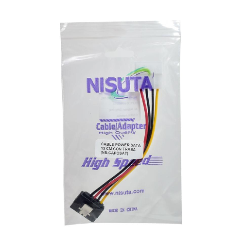CABLE SATA POWER CON TRABA DE 15CM NSCAPOSAT