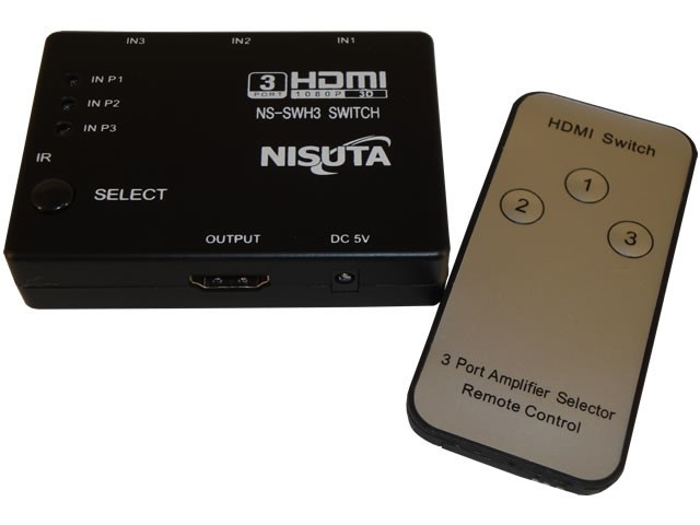 SWITCH HDMI X3 NISUTA NSSWH3 C/ CONTROL
