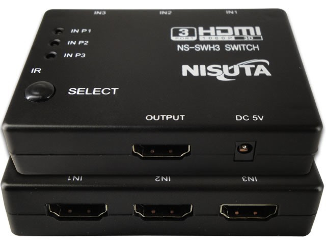 SWITCH HDMI X3 NISUTA NSSWH3 C/ CONTROL