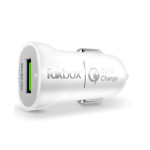 CARGADOR AUTO 12V 3.0 + 1 USB  + CABLE LIGHTNING FOXBOX WAY (5215)