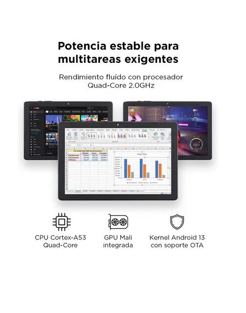 TABLET 10" 4GB 64GB ANDROID GADNIC TABI0002