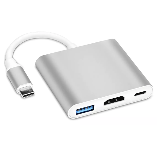 HUB USB TIPO C 3 EN 1 HDMI + USB A Y C NM-TYPE