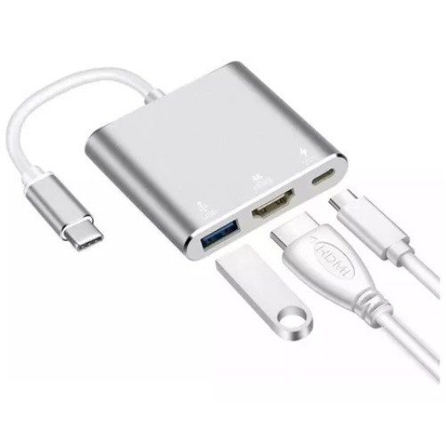 HUB USB TIPO C 3 EN 1 HDMI + USB A Y C NM-TYPE