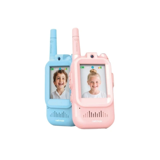 WALKIE TALKIE C/CAMARA AZUL Y ROSA KIDS NM-WALKIE
