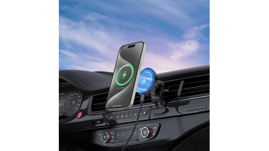 SOPORTE CELULAR PARA AUTO MAGNETICO CON A REJILLA MAGSAFE CON CARGA INALAMBRICA NM-HC44