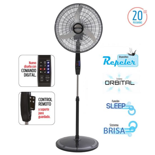 VENTILADOR DE PIE 20` 90W SIST. ORBITAL/REPEL C/CTROL REM LILIANA VPD20R  S/N