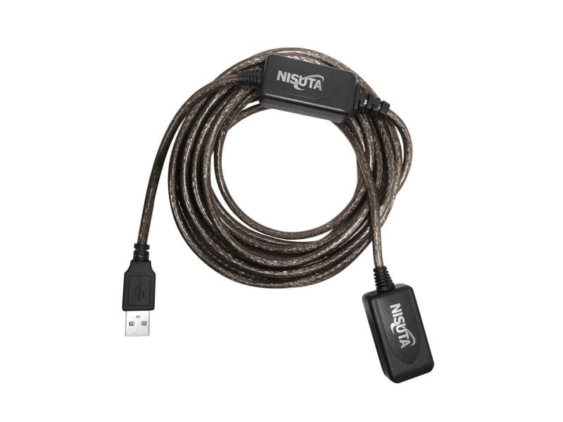 CABLE EXTENSION USB 2.0 AMPLIFICADO 15MT NISUTA NSCAEXUS15