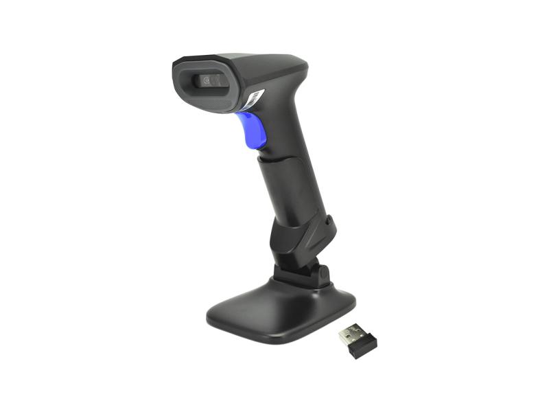 LECTOR DE CODIGO DE BARRAS 1D Y 2D  NISUTA NSLC10DB DE MANO LASER INALAMBRICO WIFI O BT  CON SOPORTE