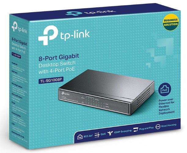 HUB SWITCH 8P TPLINK SG1008P GIGA 4 PTOS POE