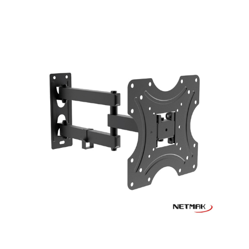 SOPORTE TV PARED FIJO DOBLE BRAZO 23 A 43" HASTA 20KG VESA HASTA 200*200  NETMAK NM-ST34