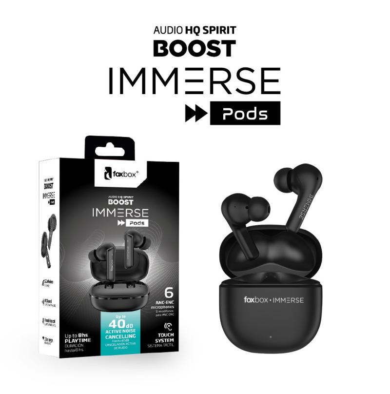 AURICULAR FOXBOX INMERSE PODS 5.3 BLANCO CANCELACION DE RUIDO (5800)