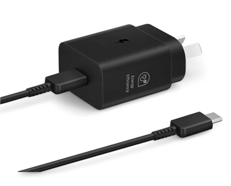 CARGADOR SAMSUNG 5V-9V 3A 25W +CABLE TIPO C NEGRO EP-TA2510XBSGAR