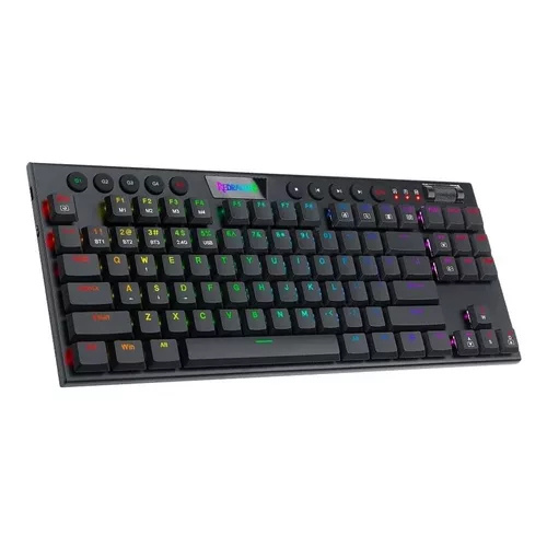 TECLADO GAMER REDRAGON K621 HORUS TKL WIRELESS RED ESPAÑOL COLOR DEL TECLADO NEGRO