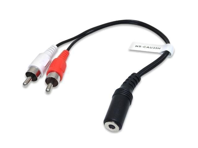 CABLE PLUG HEMBRA 3.5MM A 2 RCA 40CM NISUTA NSCAU35H