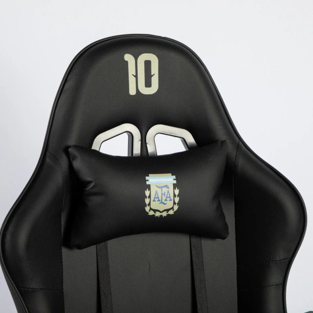 SILLA GAMER SIN ARMADO ALIVER AFA NEGRO Y DORADO CON MASAJEADOR Y APOYA PIES MODELO 10 AL-GC9008