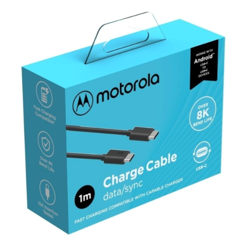CABLE  TIPO C A TIPO C MOTOROLA CARGA RAPIDA