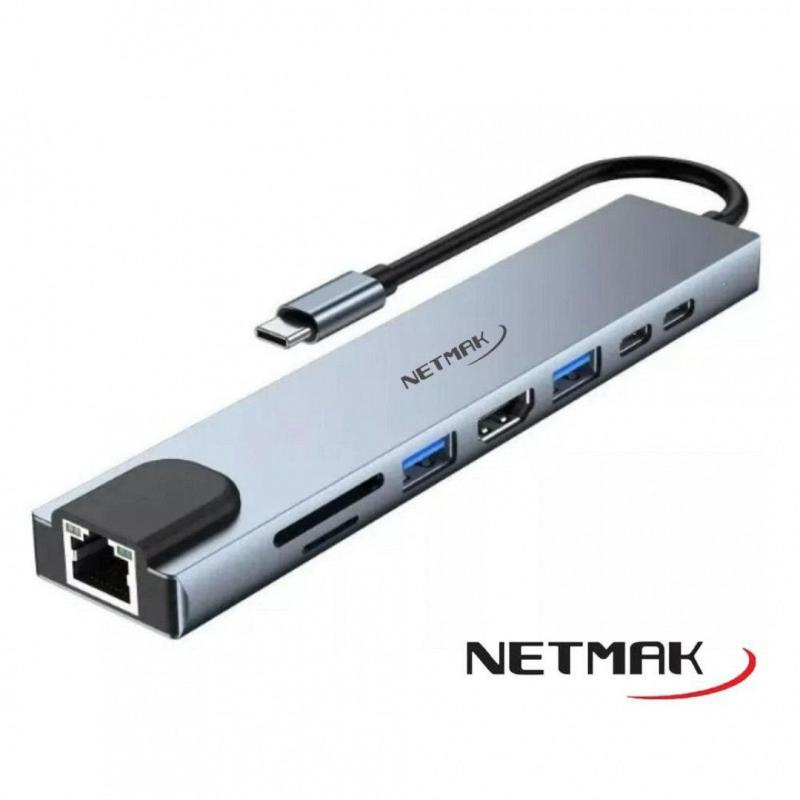HUB USB TIPO C 8P NM-8EN1