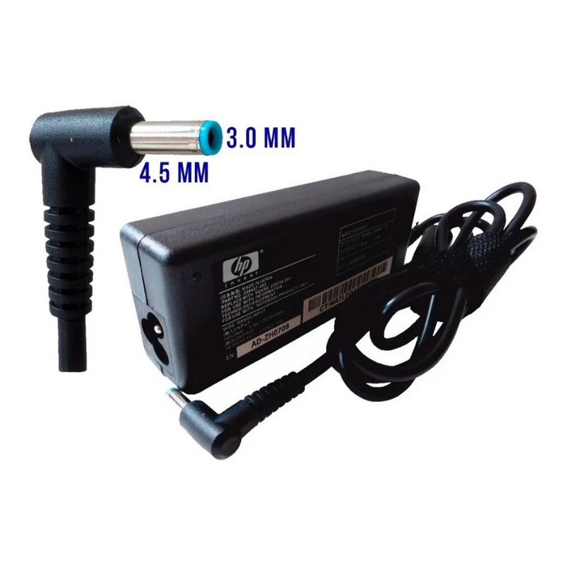 TRAFO NB HP 65W PIN CELESTE ORIGINAL 19.5V 3.33A 4,5X3,00MM SIN CABLE