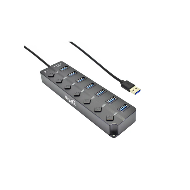 HUB USB 3.0 7P NISUTA C/SWITCH NSUH0731