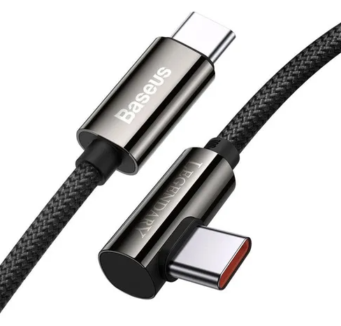 CABLE TIPO C A TIPO C 100W 1MT BASEUS ACODADO MVP AO2024 (GB4943.1)