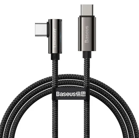 CABLE TIPO C A TIPO C 100W 1MT BASEUS ACODADO MVP AO2024 (GB4943.1)