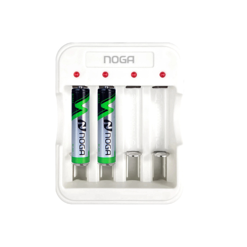 CARGADOR DE PILA X4 AAA AA + 2 PILAS AAA 1100 NOGA NGA-5100