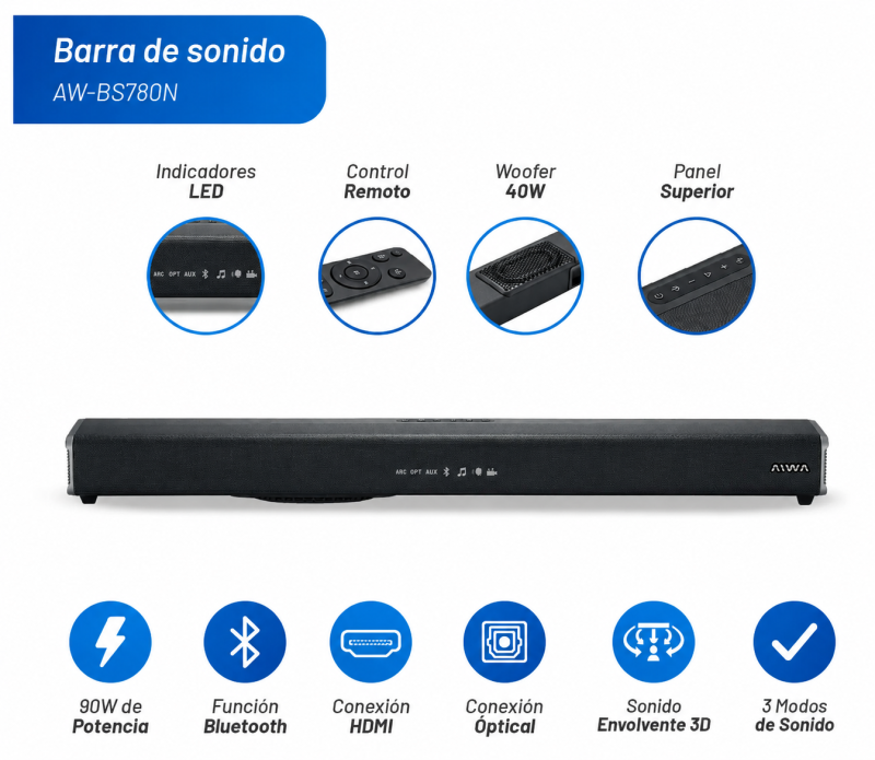 BARRA DE SONIDO AIWA AW-BS780N