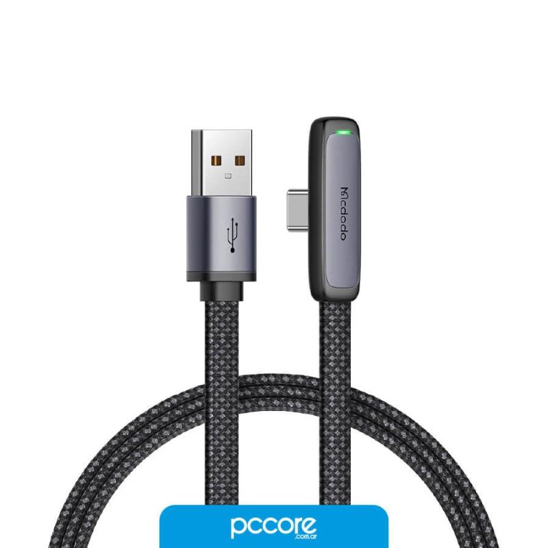 CABLE USB A TIPO C 1,8MT MCDODO 90° 6A 100W A01886