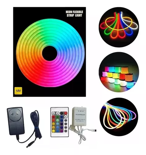 TIRA LED NEON 5MT FLEXIBLE RGB