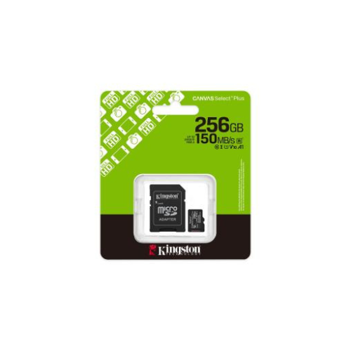 MEM MICRO SDXC CL10 256GB U1 V10 A1 KINGSTON CANVAS SELECT PLUS SDCS3 150MB C/ADAPTADOR
