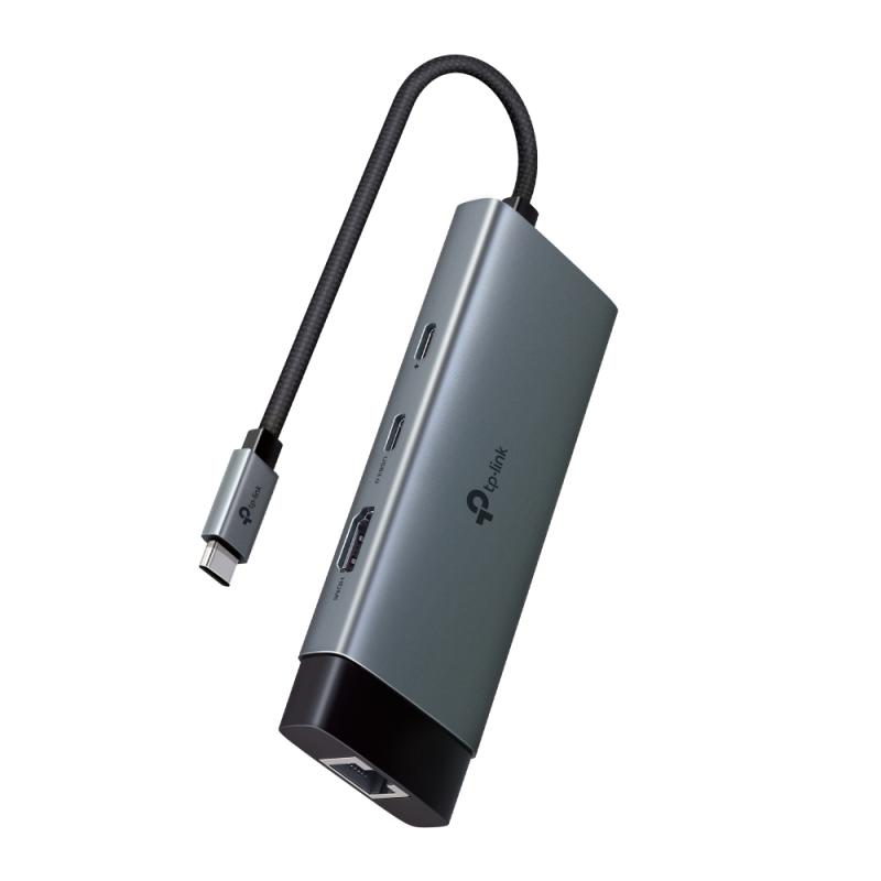 HUB USB TIPO C 6P X1 HDMI 4K 60HZ X1 RJ45 X1 PD 100W X1TIPO C X2 USB UH6120C TP LINK