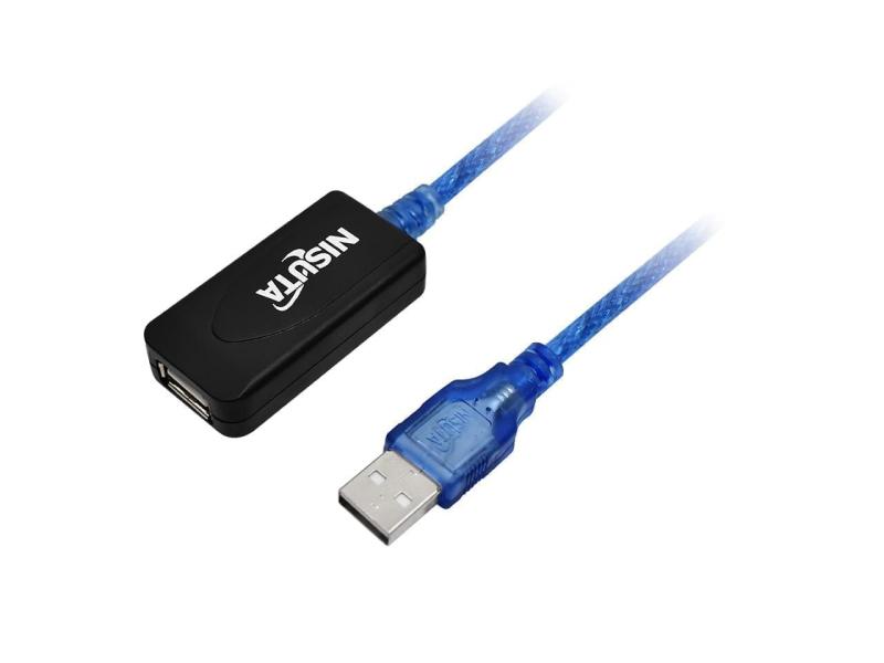 CABLE EXTENSION USB 2.0 AMPLIFICADO 10MT NISUTA NSCAEXUS10