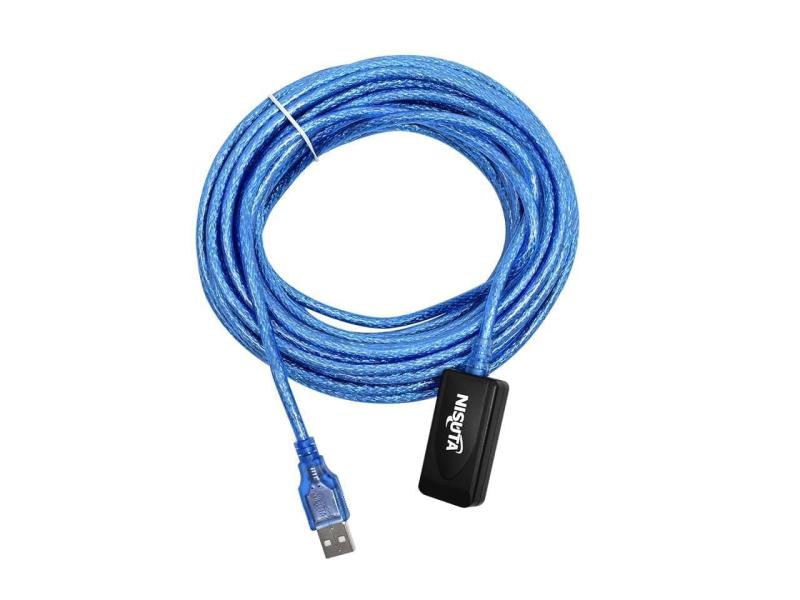 CABLE EXTENSION USB 2.0 AMPLIFICADO 10MT NISUTA NSCAEXUS10