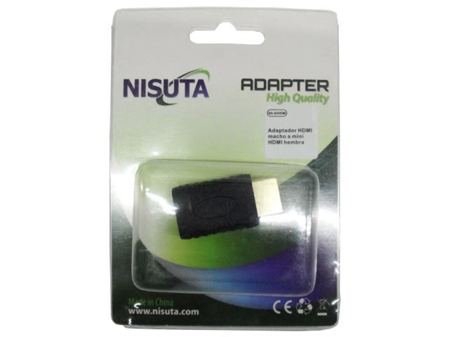 ADAPTADOR MINI HDMI HEMBRA A HDMI MACHO NISUTA NSADHDMI
