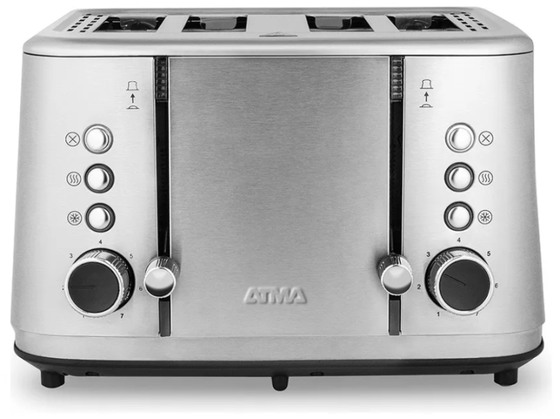 TOSTADORA ELECTRICA TO9000IP 1850W INOX  7 NIVELES 4 RANURAS ATMA