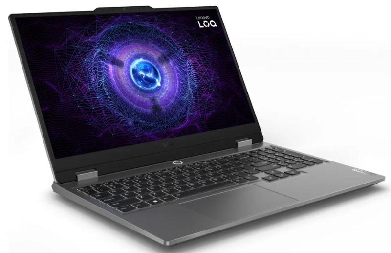 NOTEBOOK GAMER INTEL I5 12450HX/ RTX4050 6GB/ WIN11 HOME/ LENOVO LOQ 15IAX9/ 24GB DDR5 (2X12GB HASTA 32GB MAX)/ 512GB NVME 2242/ 15.6" FHD IPS 144HZ (1920 X 1080)/ LUNA GREY/ 83GS00GRAR