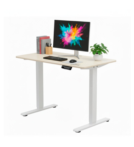 ESCRITORIO SIN ARMADO REGULABLE COLOR BLANCO STDESK GLOBAL 120X60