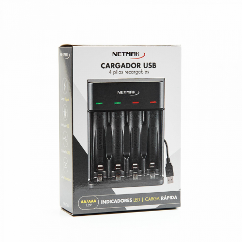 CARGADOR DE PILA X4 AAA AA NM-CH4 HASTA 1.2V