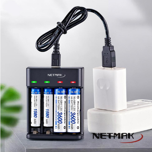 CARGADOR DE PILA X4 AAA AA NM-CH4 HASTA 1.2V